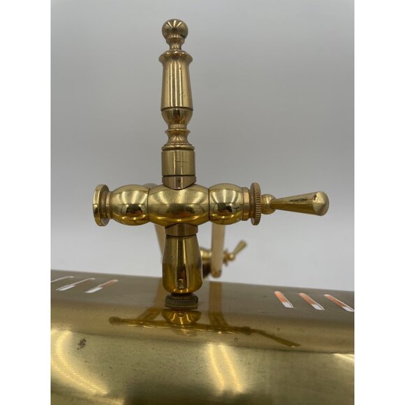 Vintage Brass Bankers Adjustable Knuckle Desk Lamp Slotted Shade Art Deco Design - Picture 9 of 13